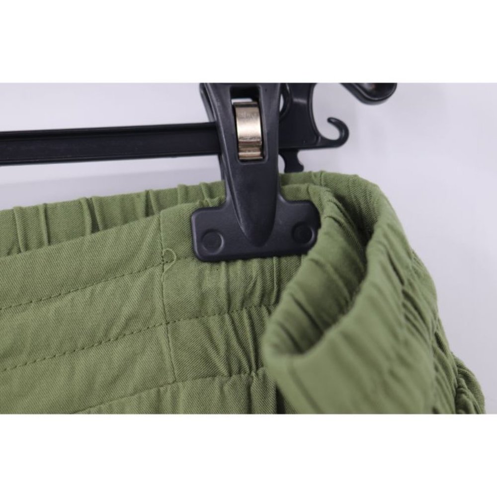 torrid pants women's 2 relaxed Taper challis high rise tie front green stretch - Picture 5 of 12